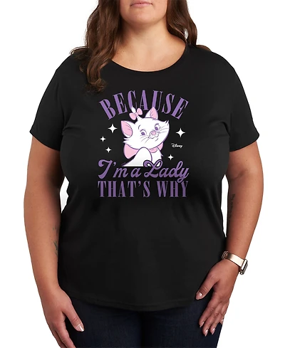 Hybrid Apparel Trendy Plus The Aristocats I'm a Lady Graphic Crew Neck T-Shirt