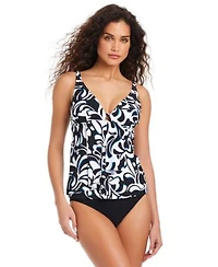 Beyond Control Womens Opposites Attract Tankini Top High Waist Bottoms