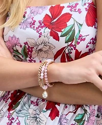 On 34th Womens Floral Shadow Strappy Maxi Dress Crochet Clutch Pathina Sandals Bracelets Drop Earrings Exclusively At Macys