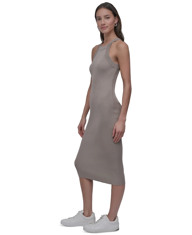 Dkny Jeans Women's Ribbed Knit Sleeveless Bodycon Dress - Kxr