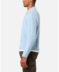 Xxiii Men's Fluffy Long Sleeve Polo Shirt
