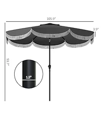 Outsunny 9FT Patio Umbrella Upf 30+ Vented Market