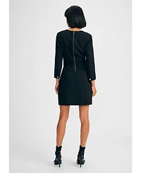 Isaac Mizrahi Women's 3/4 Sleeve Crepe Dress
