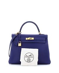 Pre-Owned Hermes Kelly Handbag Togo with Gold Hardware