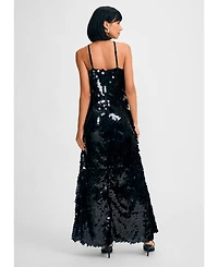 Isaac Mizrahi Women's Pailette Halter Dress
