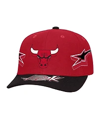 Mitchell & Ness Men's Red/Black Chicago Bulls AS2K Stars Pro Crown Adjustable Hat
