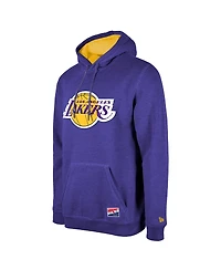 New Era Men's Purple Los Angeles Lakers Corduroy Applique Pullover Hoodie