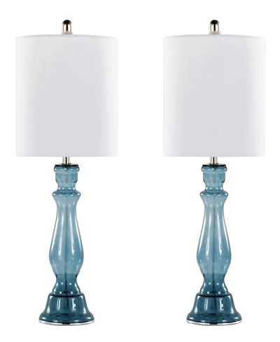 LumiSource Bishop 25" Glass Table Lamp, Set of 2