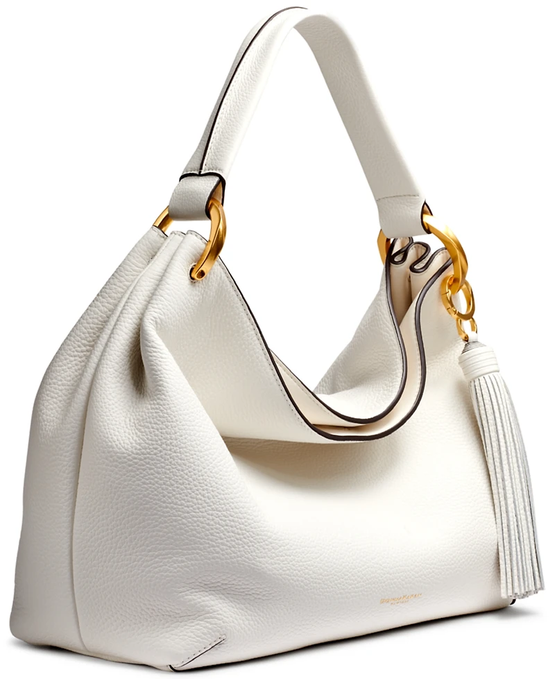Donna Karan New York Glenwood Leather Shoulder with Tassel Detail