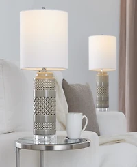 LumiSource Casa 21" Ceramic Table Lamp, Set of 2