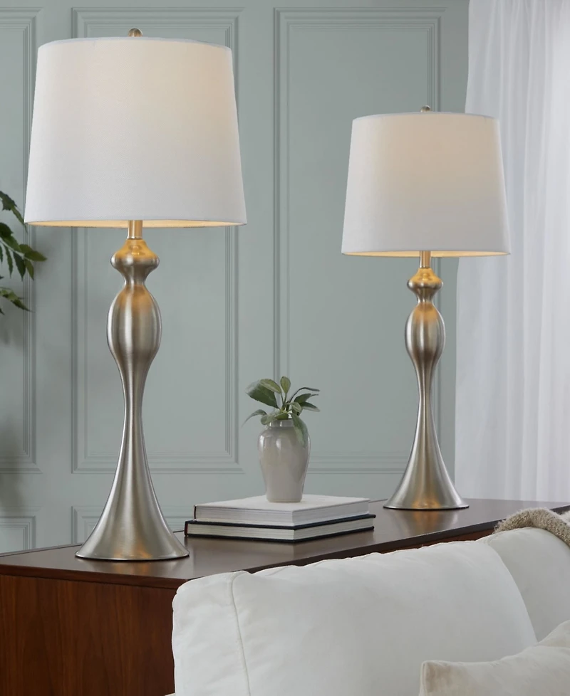 LumiSource Ashland 30" Metal Table Lamp, Set of 2