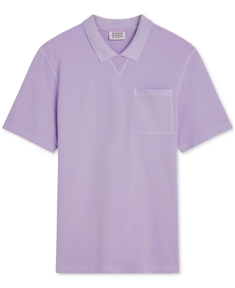 Scotch & Soda Men's Relaxed-Fit Short Sleeve Garment-Dyed Polo Shirt