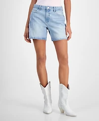 Guess Women's Super Relaxed High-Rise Denim Shorts