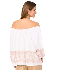 Vince Camuto Women's Printed Off-The-Shoulder Top