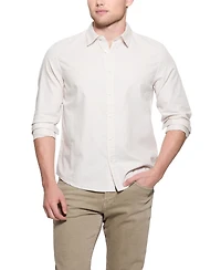 Guess Men's Relaxed Fit Long Sleeve Striped Button Front Oxford Shirt