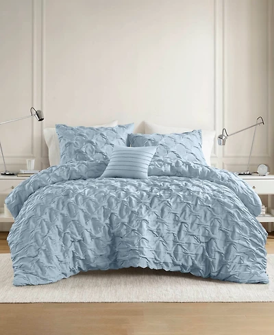 510 Design Bailey Diamond Pucker Woven 4-Pc. Comforter Set, King/California King