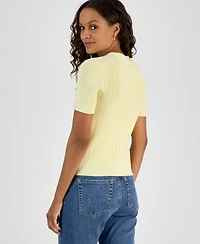 I.n.c. International Concepts Petite Short-Sleeve Knit Cardigan, Exclusively at Macy's