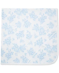 Little Me Baby Girls Cotton Blue Roses Blanket
