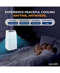 SereneLife 12,000 Btu Portable Air Conditioner With Dehumidifier & Fan