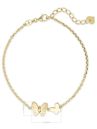 Devata Butterfly Chain Bracelet in 14K Gold, 6.5 in adj to 7.5 in, approx. 3.0 grams.