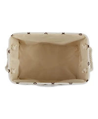 Bone Dry Collapsible Pet Storage Bin with Rope Handles Paw/Bone Print