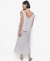 Dkny Women's Linen Tie-Strap Tank Top