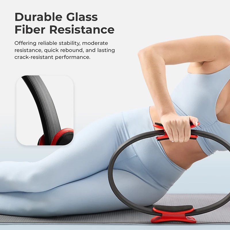 Sunny Health & Fitness 15” Pilates Ring, Fitness Circle for Toning, Strength Training, Core Exercises