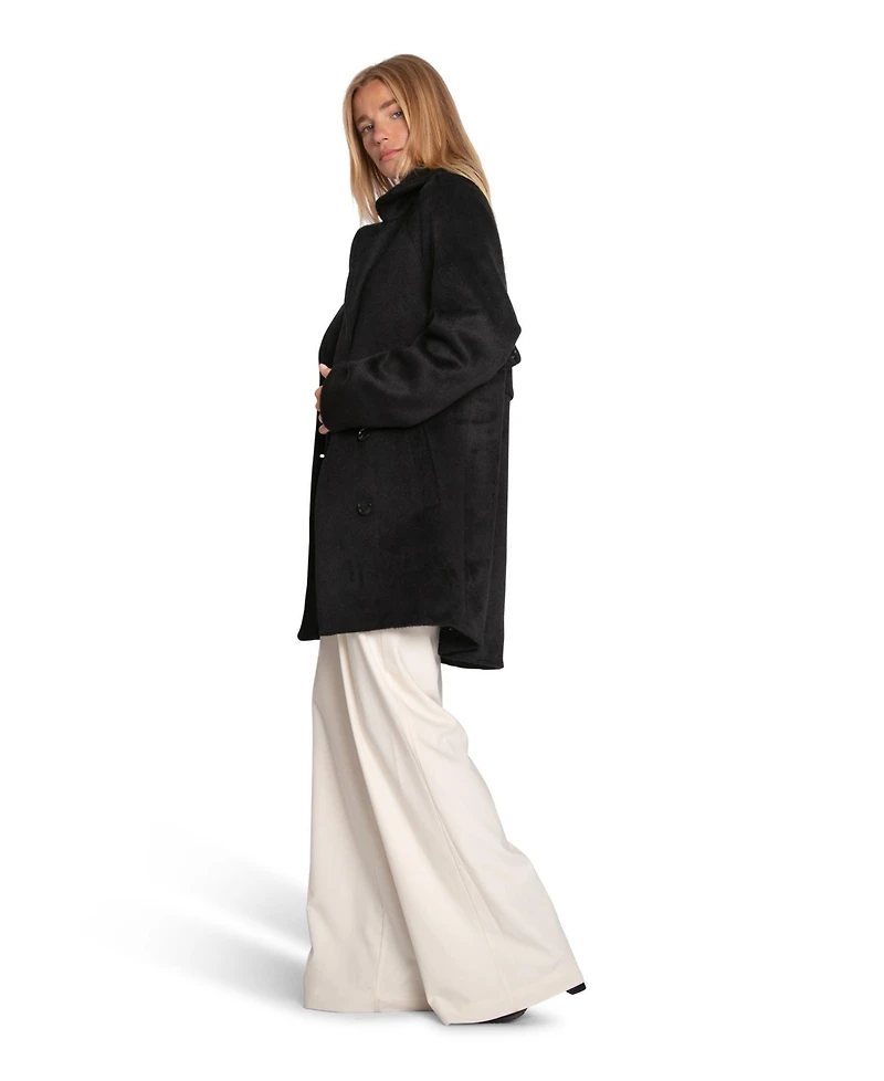Belle & Bloom Women's Wanna Be Loved Wool Blend Peacoat