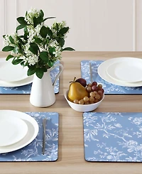 Laura Ashley Walled Garden Cork Placemats Set of 4, 16" x 12"