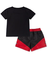 Jordan Baby Boys 2-Pc. Jumpman Stacked Play T-Shirt & Shorts Set