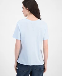 Love Tribe Juniors' Hello Kitty Balloons Graphic-Print Tee