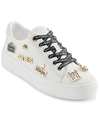 Karl Lagerfeld Paris Women's Cate Rue Pins Lace-Up Sneakers