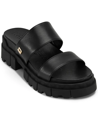 Karl Lagerfeld Paris Women's Lacara Lug Slide Flat Sandals