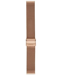 Fossil Women's Rose Gold-Tone Stainless Steel Mesh Band, 18mm