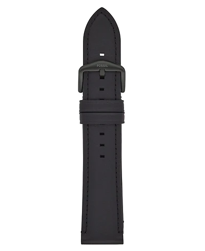 Fossil Men's Black Leather Watch Band, 22mm