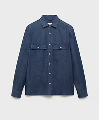 Mango Men's Cotton Chambray Shirt