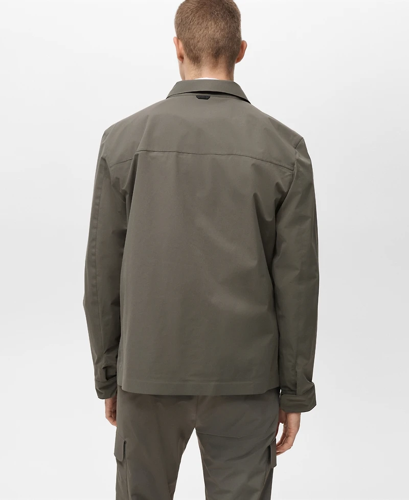 Mango Men's Pocketed Water-Repellent Jacket