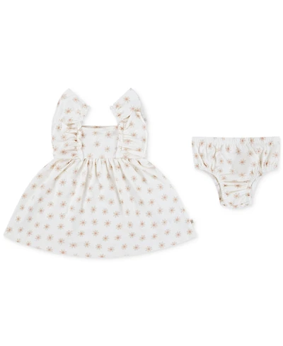 Huggies Baby Girls Ruffled-Sleeve Jersey Dress & Bloomer Set