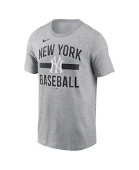 Nike Men's Heather Gray New York Yankees Arched T-Shirt