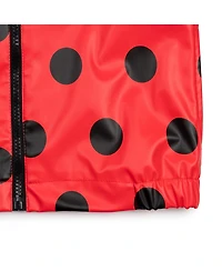 Miraculous Girls Ladybug Zip Up Waterproof Hooded Rain Jacket Coat