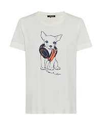 Olsen Women's Funky Puppy Printed T-Shirt