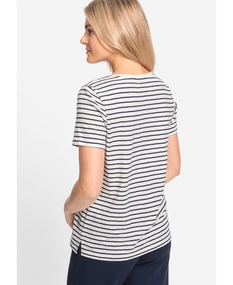 Olsen Women's Sequin and Stripe T-Shirt
