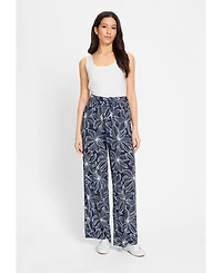 Olsen Women's Anna Fit Wide Leg Floral Trouser