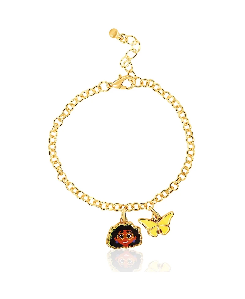 Disney Encanto Set of 2 Charm Bracelets and 1 Stretch Beaded Bracelet, Officially Licensed, 6"