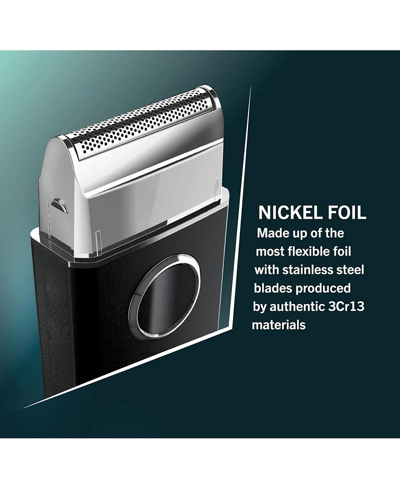Nickel Foil Travel Shaver with Rechargeable Battery