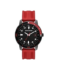 Skechers Men's Lachman Three-Hand Date, Black Alloy Watch