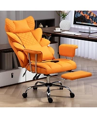 Dyhome 8-Point Massage Gaming Chair, Ergonomic Office Chair, 500lbs Weight Capacity, Adjustable Backrest 90-135 Adjustable Armrests, Suitable for Kids