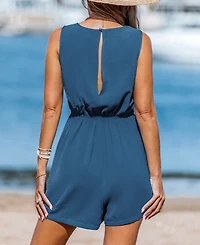 Cupshe Women's Indigo Vibes Blue Romper