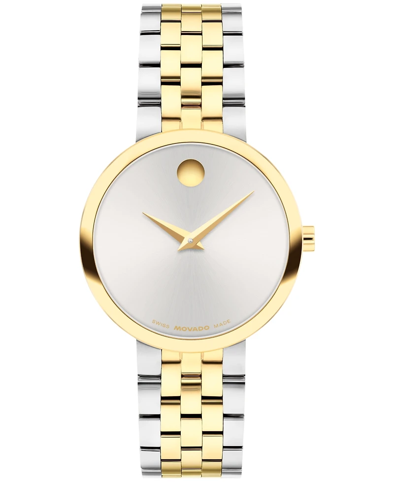 Movado Women's Museum Classic Swiss Quartz Stainless-Steel Light Yellow Pvd Watch, 29.5mm