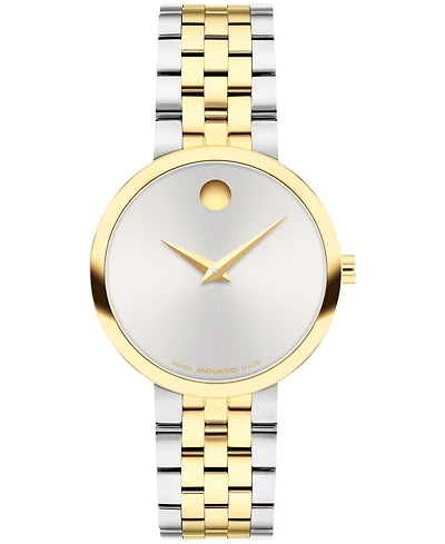 Movado Women's Museum Classic Swiss Quartz Stainless-Steel Light Yellow Pvd Watch, 29.5mm